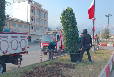 گل آرایی بلوار ولایت شهر ماکلوان